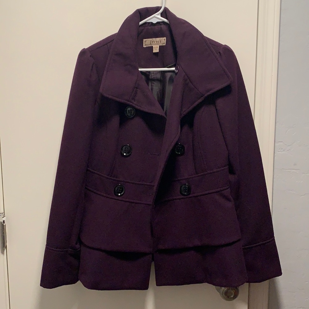 Purple coat. Size small. Decree